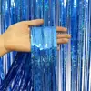 Cortina de lluvia brillante transfronteriza 1M x 2M para vacaciones, escenario, fiesta, boda, hogar, diversas ocasiones, arreglo de decoración de cumpleaños