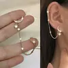 Brincos de zircônia Xingyue estilo coreano personalidade franja clipe de orelha fino brincos multiuso em estoque atacado de fábrica