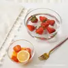 Langxu tazón de vidrio transparente sin plomo engrosado tazón para fideos instantáneos tazón para ensalada de frutas y verduras Tazón para huevo tazón para sopa de postre venta al por mayor