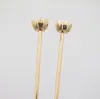 Accesorios antiguos de cobre fundido con forma de loto y perla, horquilla para el cabello, accesorios para el cabello de aproximadamente 12 mm