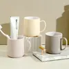 Copo de Enxaguante Bucal de Novo Estilo com Grande Capacidade para Uso Doméstico, Suporte de Copo para Escova de Dentes de Alto Valor para Casais