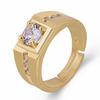 Anel banhado a ouro banhado a ouro masculino anel de dedo grande dominador anel de diamante banhado a ouro branco anel masculino joias banhadas a ouro