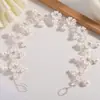 Moda Europeia e Americana para Cabeça Personalidade Noiva Meninas Contas de Pérola Cristal Corrente Macia Tiara Headwear Atacado Transfronteiriço Europeu e Americano