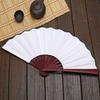 Abanico de seda liso en blanco de 10 pulgadas para bricolaje, multicolor opcional, abanico de regalo para hombre, abanico plegable, creación en blanco, abanico pequeño