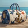 2026 Nueva Serie Náutica Retro Transfronteriza Bolsa de Viaje Acolchada Portátil para Distancias Cortas Bolsa Deportiva Multifuncional para Fitness
