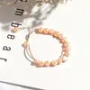Pulseira de pérolas de água doce para mulheres, design de nicho ins, pulseira de luxo leve, pulseira de pérolas com conta da sorte de cristal vintage para melhores amigas