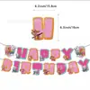 Set de Vajilla Desechable Tema Patrulla Canina Rosa Decoración para Fiesta de Cumpleaños Infantil Mantel Platos de Papel