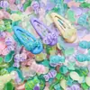 Decorações de Nail Art de Peixe em Estilo Misto de Cor Creme Mais Vendidas, Mini Peixes Transparentes de Desenho Animado para Unhas e Cabelo, Acessórios DIY de Peças de Resina