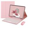 Funda Protectora para Tableta iPad Mini 6 Mini 123456 Carcasa Funda de Cuero con Teclado Bluetooth Inalámbrico Tapa Redonda Adecuado