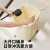 Tina de Baño de Pies con Rodillos para el Hogar Elevada Profundizada Hasta la Pantorrilla Conservación del Calor Masaje Tina para Remojo de Pies Cuidado de la Salud Invernal Tina de Baño de Pies con Ruedas