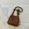 Bolsa Saco com Padrão Trançado de Alto Acabamento Verão 2026 Nova Casual Cor Sólida Bolsa de Ombro Grande Capacidade Moda Bolsa de Braço