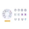 Venta al por mayor de discos para uñas con remaches metálicos, joyería nueva japonesa de aleación con perlas mágicas de estrella, decoraciones para uñas