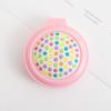 Peine Plegable Airbag de Caramelo Color Sólido Macaron Peine Plegable con Espejo de Maquillaje Portátil Peine de Masaje Antiestático para el Cuidado del Cabello