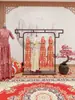 Expositor de Hanfu Estilo Antigo, Suporte de Exibição de Roupas Chinesas Tradicionais, Rack Xiuhe, Roupas Femininas Estilo Vintage, Popular para Transmissões ao Vivo de Influenciadores e Fotografia