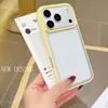 Funda de Teléfono Acrílica Transparente de Dos en Uno Color Caramelo para iPhone 16, Adecuada para iPhone 17 Pro Dopamina