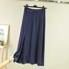 Nova saia com fenda lateral para mulheres, saia midi fina de cintura alta para o verão, nova saia base justa ao corpo, saia evasê modeladora