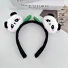 Linda Diadema de Panda Chengdu Foto de Viaje Muñeca Tridimensional Diadema Panda Zoológico Parte Superior Craneal Alta Accesorios para el Cabello