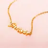 Collar corto de oro de imitación inglés simple de estilo coreano con letras para mujer, cadena de clavícula, conjunto de collar de oro arena de Vietnam