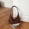 Nuevo bolso de hombro de gamuza para otoño e invierno con un toque vintage de alta gama, moderno retro 2026 nuevo bolso cruzado versátil
