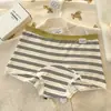 Cueca Boxer Feminina 10A Antibacteriana Estendida e Alargada 100% Algodão com Forro Antibacteriano Cueca Boxer Feminina 100% Algodão com Listras Arco-Íris