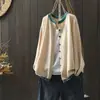Tejidos de Punto de Manga Larga para Mujer 2026 Primavera Nuevo Estilo Delgado Holgado Casual Temperamento Versátil Ropa Exterior de Moda Versátil