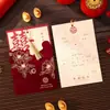 Tarjeta de Invitación Boda Tela de Terciopelo Borla Borgoña Sello de Palabra Feliz Sello Estilo Chino Tarjeta de Invitación de Boda