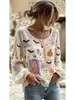 2026 Sitio Independiente Transfronterizo Amazon Nuevo Más Vendido Estampado Digital 3D Moda Floral para Mujer Camiseta