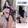 Mono de gimnasia sexy de estilo japonés con aberturas y escote alto para mujer 8409