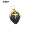 Wt-P2014 Exportação Mais Vendido Pingente Pequena Pedra Preciosa de Obsidiana Ametista Brincos Banhados a Ouro 18K Acessórios para Colar
