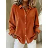2026 Comércio Exterior Transfronteiriço Europeu e Americano Roupas Femininas Primavera e Outono Novo Site Independente da Amazon Camisa Casual Feminina de Veludo