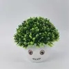Flores Artificiales Falsas Muebles para el Hogar Adornos de Mesa Balcón Flores de Plástico Planta Verde Falsa Adornos de Plantas en Maceta Mini Decoraciones Bonsái