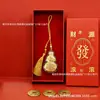 Colgante de Bolsita de Calabaza Dorada para Atraer Riqueza y Bendiciones, Adorno para Colgar en el Coche, Decoración de Entrada, Regalo de Negocio, Artículo de Regalo