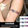 Pegatina de tatuaje de anillo de brazo Ukiyo-e, ola, grulla, hoja de arce, pulsera, pegatina colorida, anillo de brazo impermeable, pegatina de tatuaje temporal