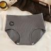 Entrepierna Extendida Algodón Grado 7A Antibacteriano Algodón Puro Ropa Interior para Mujer Cintura Media Cubre Cadera Cómodos Calzones de Mujer de Alta Elasticidad