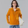 [100% Lana de Oveja] Otoño e Invierno Elegante Casual Simple Color Puro Ropa de Trabajo Solapa Grande Cremallera Jersey de Lana Tejido
