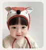 Adorable y Maravilloso Gorro para Bebé, Gorro de Algodón Puro con Orejas de Conejo para Otoño e Invierno, para Bebés de 0 a 6 Meses, Cálido y Lindo con Cintas