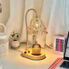 Lámpara de mesa para derretir cera de aromaterapia transfronteriza para dormitorio, mesita de noche, lámpara de derretir velas de alta gama, lámpara de ambiente vintage, lámpara de mesa, accesorio de iluminación, madera maciza