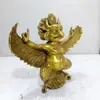Estatua de latón Lei Zhenzi, decoración de pájaro Dapeng de alas doradas, artesanías para decoración del hogar y la sala de estar.