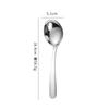 Cuchara plana de acero inoxidable 304, cuchara gruesa retro china para el hogar, cuchara para comer de cabeza cuadrada, cuchara vertical con logotipo