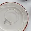 Pulsera de Plata de Ley S925 con Gatito y Campanita Linda para Mujer Diseño Único de Nicho Elegante Simple Lujosa Accesible Pulsera Estilo Ins