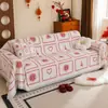 Funda festiva para sofá para decoración de habitación de bodas, chenilla, adecuada para todas las estaciones, antideslizante, resistente a los arañazos de gatos, funda de sofá a prueba de polvo