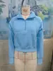 Amazon comercio exterior transfronterizo europeo y americano otoño e invierno 2026 nuevo sudadera holgada de color liso con bolsillo y cremallera de manga corta y larga para mujer