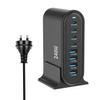 Carregador PD de Nitreto de Gálio 268W Transfronteiriço 240W Carregador de Mesa Multifuncional Novo 8 Portas 286W Alta Potência Carga Direta