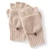 Novas Luvas Clássicas de Cashmere Puro com Aba Duas Vias Tricô Grosso Bloqueio de Temperatura Proteção contra Frio Estilo Simples Macio Versátil Venda por Atacado
