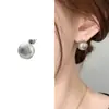 Nuevos Pendientes de Estilo Ins Europeo y Americano Chapados en Oro de 18 Quilates Patrón de Escamas de Serpiente Pitón Malla Lunares Pendientes de Bola de Malla Nicho Pendientes