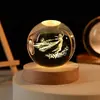 Bola de Cristal Luminosa del Sistema Solar con Grabado Interior, Adorno de Luz Nocturna de Escritorio, Bola de Cristal, Decoración Transfronteriza, Regalo de Cumpleaños