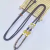 Cuerda Ruyi de 2 mm para Manualidades Trenzada a Mano de Dos Colores de Cuatro Hilos Cordón para Collar Cordón para Colgante Dorado Ajustable Venta al por Mayor