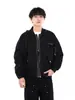 Chamarra con cierre para trabajo transfronterizo con un elegante cuello alto, chamarra tipo beisbolera para hombres y mujeres, top estilo aviador americano para primavera y otoño