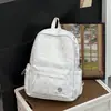Mochila con Letra Bordada Estilo Ins Versión Coreana Mochila Escolar Estudiante Versátil Casual Simple Diseño de Nicho Mochila