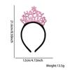 Diadema Decorativa de Estrella y Cinta de Año Nuevo, Diadema de Atrezzo para Fotos de Fiesta de Nochevieja, Accesorio para el Cabello con Letra de Copa de Vino Negra y Dorada